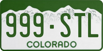CO license plate 999STL