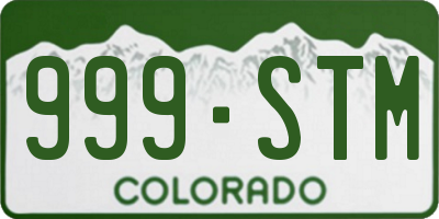CO license plate 999STM