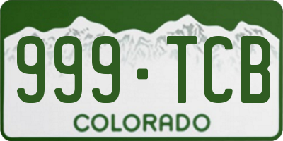 CO license plate 999TCB