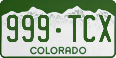 CO license plate 999TCX