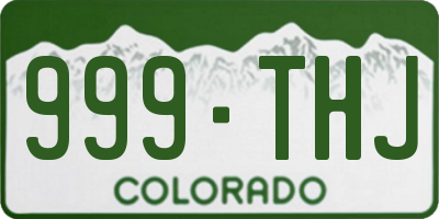 CO license plate 999THJ
