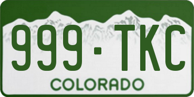 CO license plate 999TKC