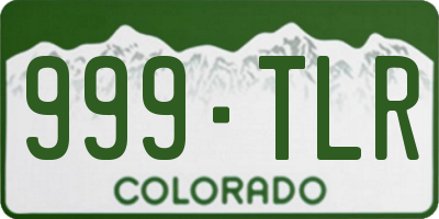 CO license plate 999TLR
