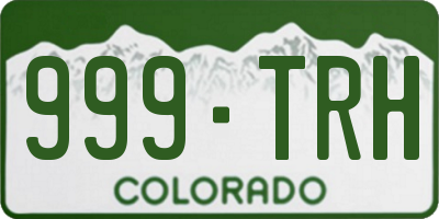 CO license plate 999TRH
