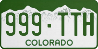 CO license plate 999TTH