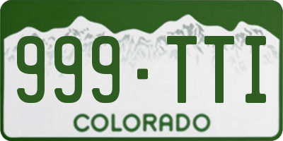 CO license plate 999TTI