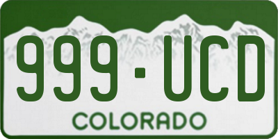 CO license plate 999UCD