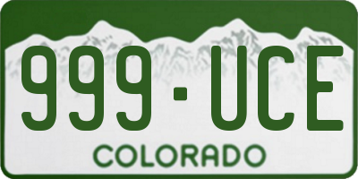 CO license plate 999UCE