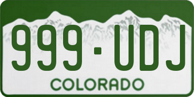 CO license plate 999UDJ