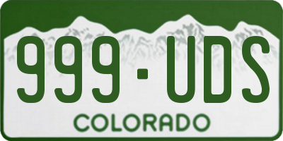 CO license plate 999UDS