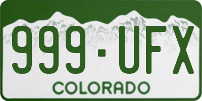 CO license plate 999UFX