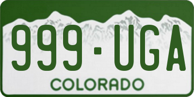 CO license plate 999UGA