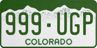 CO license plate 999UGP