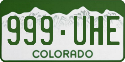 CO license plate 999UHE
