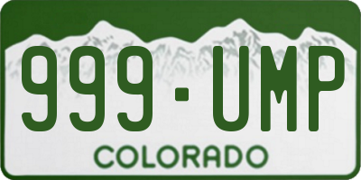 CO license plate 999UMP