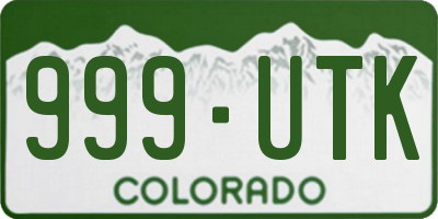CO license plate 999UTK