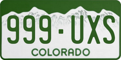CO license plate 999UXS