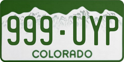 CO license plate 999UYP