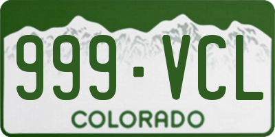 CO license plate 999VCL