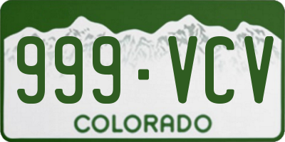 CO license plate 999VCV