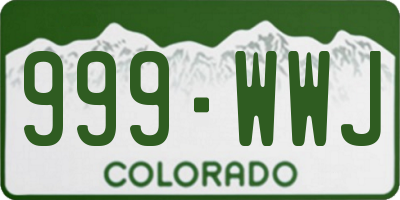 CO license plate 999WWJ