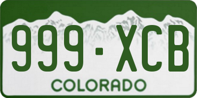 CO license plate 999XCB