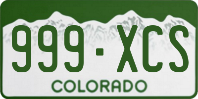 CO license plate 999XCS