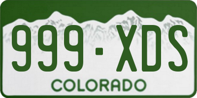 CO license plate 999XDS