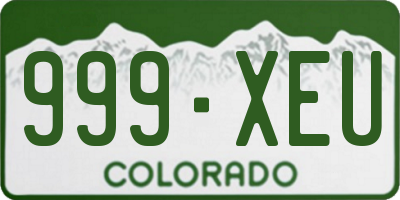 CO license plate 999XEU