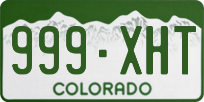 CO license plate 999XHT