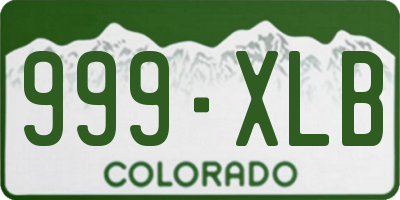CO license plate 999XLB