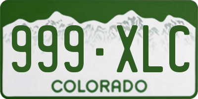 CO license plate 999XLC