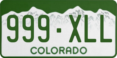 CO license plate 999XLL
