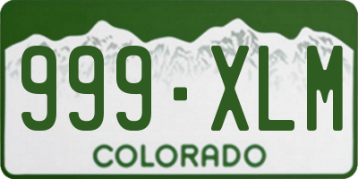 CO license plate 999XLM