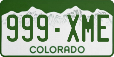 CO license plate 999XME
