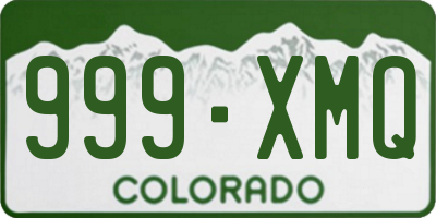 CO license plate 999XMQ