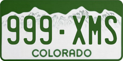 CO license plate 999XMS