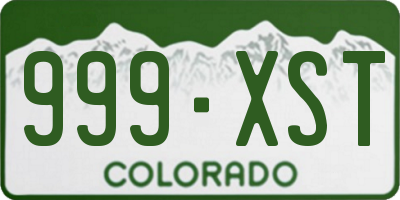 CO license plate 999XST