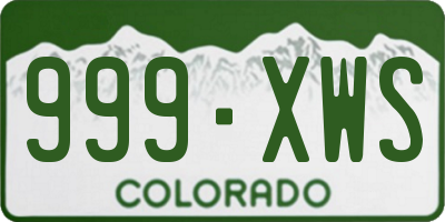 CO license plate 999XWS