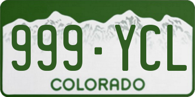 CO license plate 999YCL