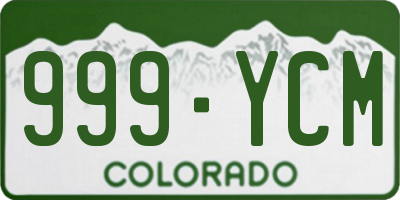 CO license plate 999YCM