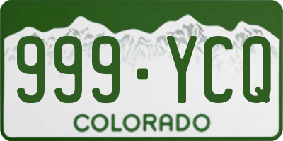 CO license plate 999YCQ