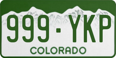 CO license plate 999YKP