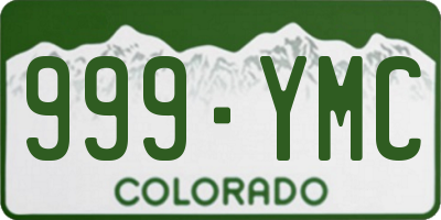 CO license plate 999YMC