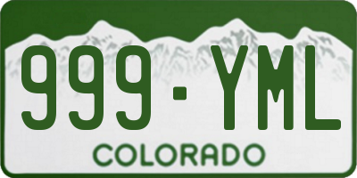 CO license plate 999YML
