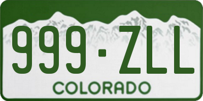 CO license plate 999ZLL