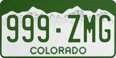 CO license plate 999ZMG