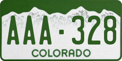 CO license plate AAA328