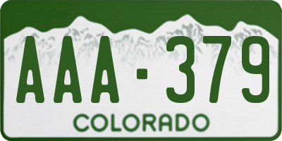 CO license plate AAA379
