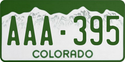 CO license plate AAA395